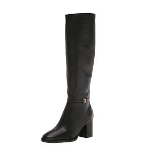 New Sam Edelman Women's Elsy Leather Knee Length Black High Heel Boots Classic
